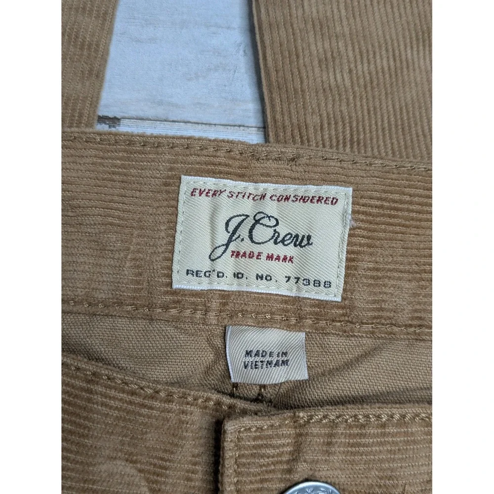 NEW J Crew 484 Slim Fit Corduroy Pants Mens 32x32 Brown Khaki‎ MSRP $98